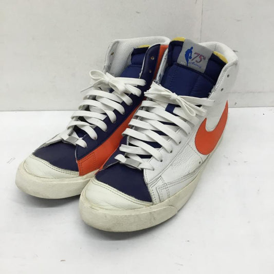 ナイキ NIKE スニーカー スニーカー DD8025-100 BLAZER MID 77 EMB 29.0cm ロゴ、文字 白 / ホワイト / X 橙 / オレンジ / X 紺 / ネイビー /  メンズ USED 古着 中古 10144472