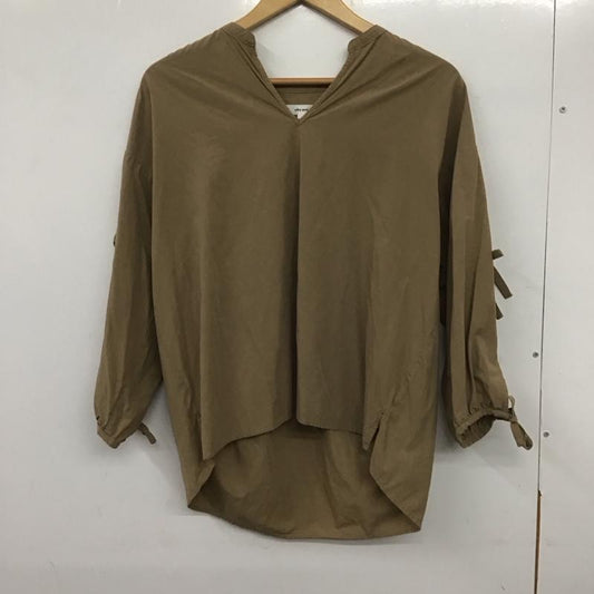 ニコアンド niko and... シャツ、ブラウス 長袖 M 無地 茶 / ブラウン /  レディース USED 古着 中古 10139772