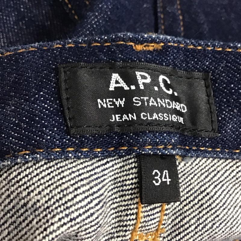 アーペーセー A.P.C. パンツ デニム、ジーンズ デニムパンツ ワイドパンツ カジュアルパンツ 34インチ 無地 インディゴ / インディゴ /  メンズ USED 古着 中古 10145354