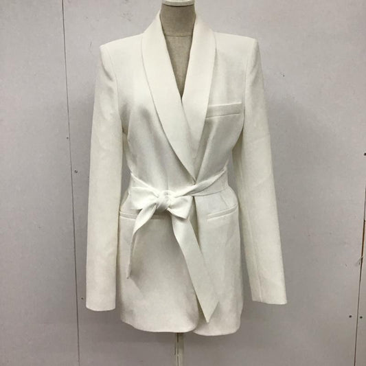 ザラ ZARA ジャケット、上着 ジャケット、ブレザー 2310 187 712 ベルト付きジャケット XS 無地 白 / ホワイト /  レディース USED 古着 中古 10118797