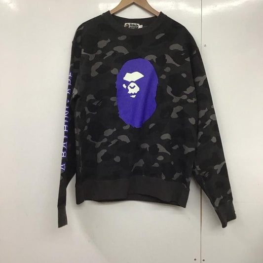 アベイシングエイプ A BATHING APE トレーナー 長袖 長袖トレーナー スウェット クルーネック プルオーバー XL プリント マルチカラー / マルチカラー /  メンズ USED 古着 中古 10144166