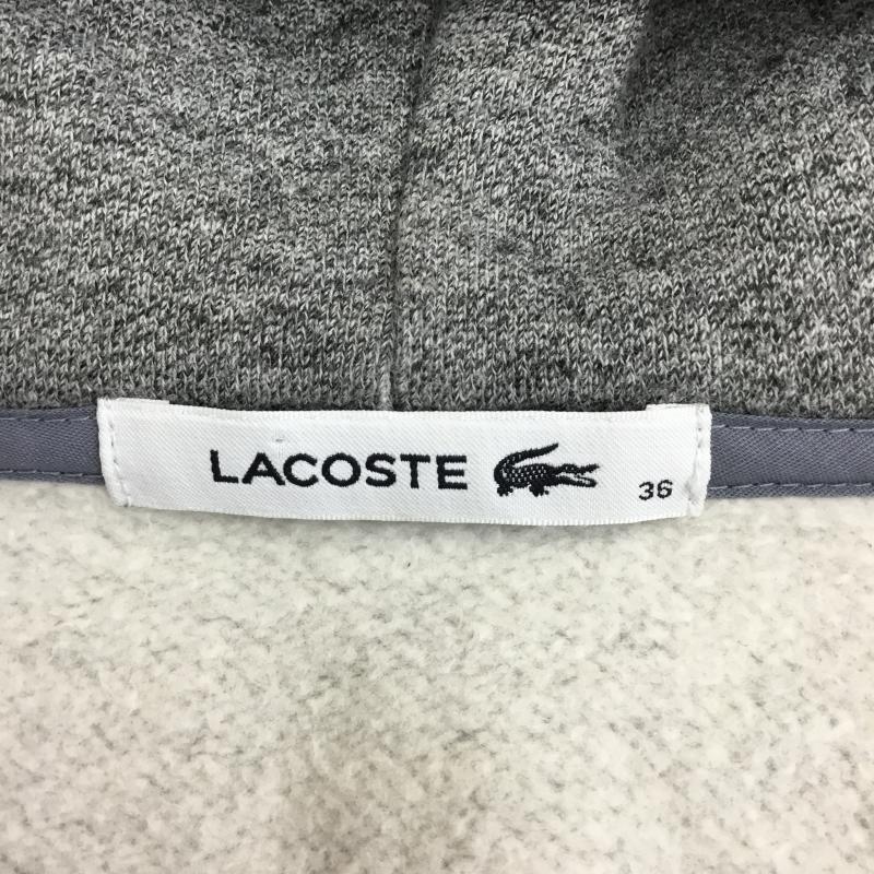 ラコステ LACOSTE パーカー 長袖 36 ワンポイント 灰 / グレー /  レディース USED 古着 中古 10142026