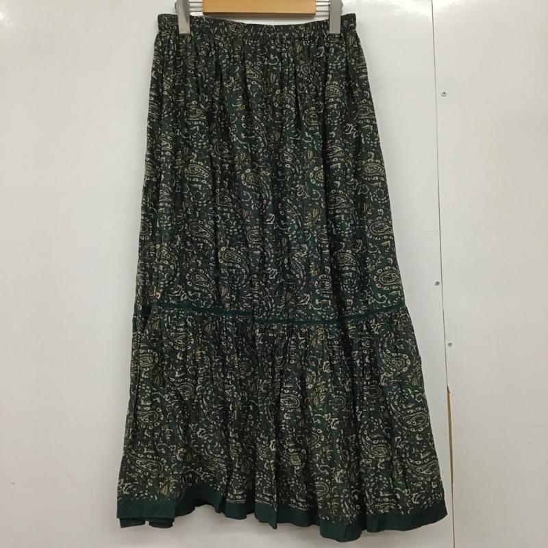 ニコアンド niko and... スカート ロングスカート 総柄 緑 / グリーン /  レディース USED 古着 中古 10151156