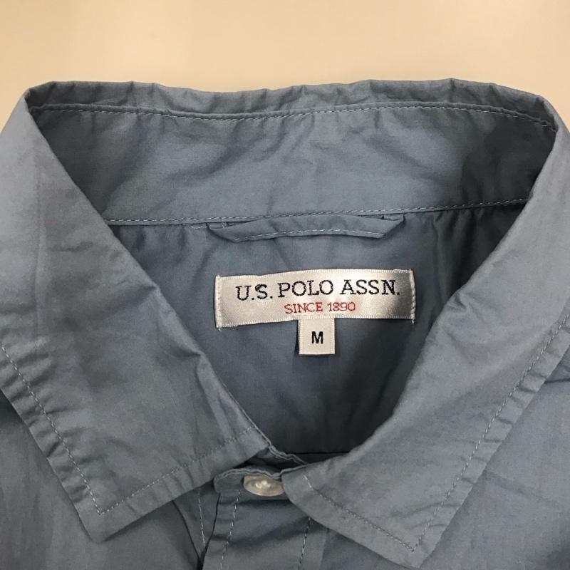 ユーエスポロアッスン U.S.POLO ASSN. シャツ、ブラウス 半袖 PL12703 胸ポケット M ワンポイント 青 / ブルー /  メンズ USED 古着 中古 10117031