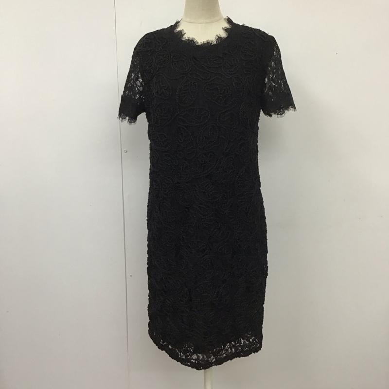ザラ ZARA ワンピース ひざ丈スカート S 無地 黒 / ブラック /  レディース USED 古着 中古 10110347