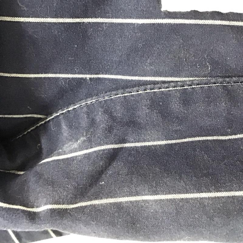 ディッキーズ Dickies シャツ、ブラウス 半袖 半袖シャツ ストライプシャツ カラーシャツ XL ストライプ 紺 / ネイビー /  メンズ USED 古着 中古 10143390
