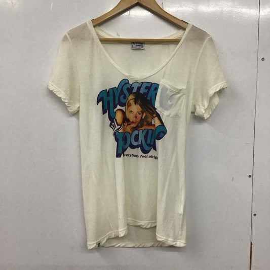 ヒステリックグラマー HYSTERIC GLAMOUR Tシャツ 半袖 半袖カットソー プリントTシャツ クルーネックカットソー FREE プリント 白 / ホワイト /  レディース USED 古着 中古 10136283