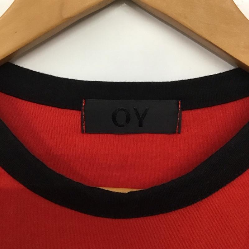 オーワイ OY Tシャツ 半袖 ショート丈 クロップド丈 ロゴ、文字 赤 / レッド /  レディース USED 古着 中古 10133711