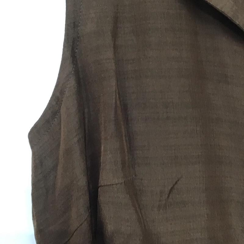 ポールスミス Paul Smith シャツ、ブラウス 半袖 ノースリーブ 無地 茶 / ブラウン /  レディース USED 古着 中古 10146132