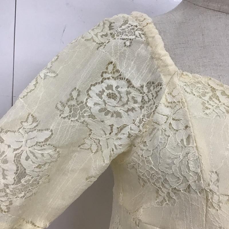 アルシーヴ archives ワンピース ロングスカート AR223010-21 レース スクエアネック 半袖 M レース柄 アイボリー / アイボリー /  レディース USED 古着 中古 10111549