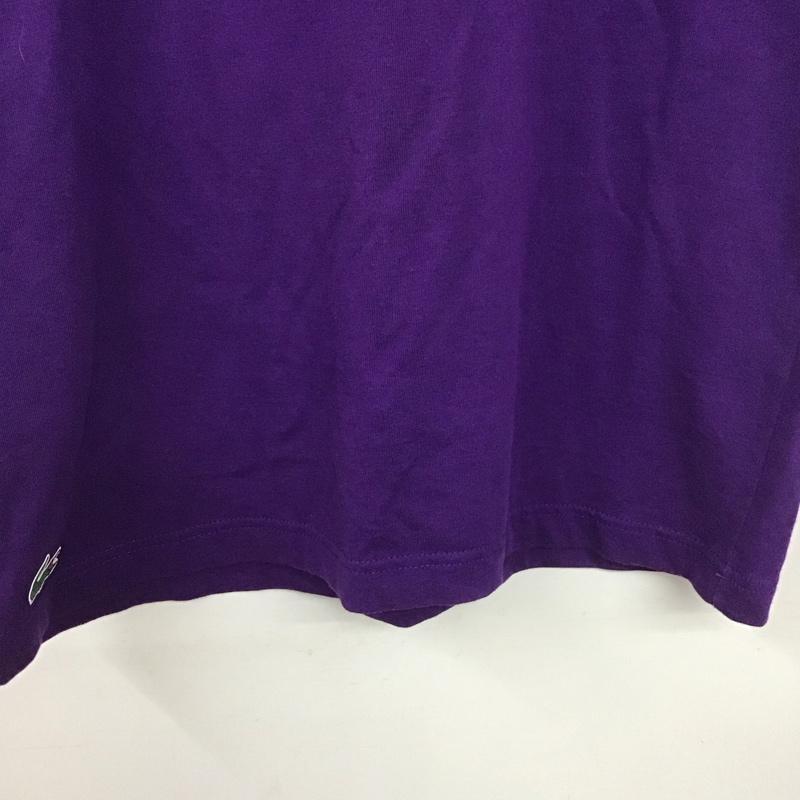 ラコステ LACOSTE Tシャツ 半袖 半袖カットソー プリントTシャツ クルーネックカットソー S ロゴ、文字 紫 / パープル /  メンズ USED 古着 中古 10138903