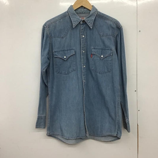 リーバイス Levi s シャツ、ブラウス 長袖 デニムシャツ 長袖シャツ M 無地 インディゴ / インディゴ /  メンズ USED 古着 中古 10150406