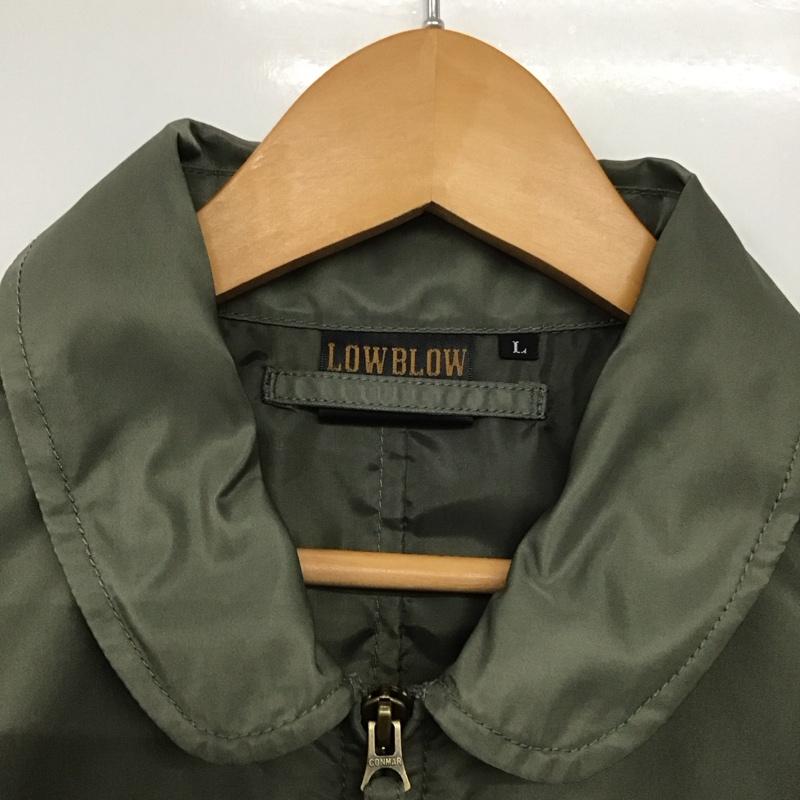 ロウブロウナックル LowBlowKnuckle ジャケット、上着 ジャンパー、ブルゾン ジップアップジャケット ナイロンジャケット アウター L ロゴ、文字 カーキ / カーキ /  メンズ USED 古着 中古 10142371