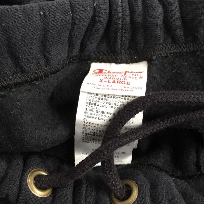チャンピオン Champion パンツ ワークパンツ、ペインターパンツ スウェットパンツ ワイドパンツ カジュアルパンツ XL ロゴ、文字 黒 / ブラック /  メンズ USED 古着 中古 10142927