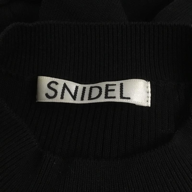 スナイデル SNIDEL ニット、セーター 半袖 SWNT184113 ノースリーブフリルニットプルオーバー FREE 無地 黒 / ブラック /  レディース USED 古着 中古 10106202