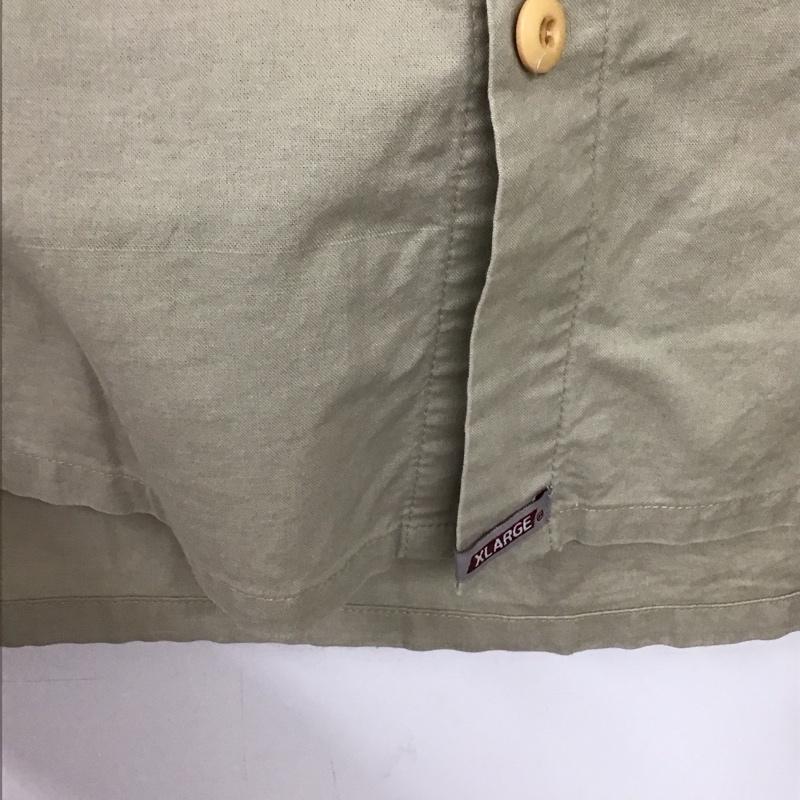 エクストララージ XLARGE シャツ、ブラウス 半袖 USA製 M 無地 ベージュ / ベージュ /  メンズ USED 古着 中古 10134524