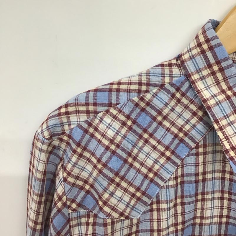 ラングラー Wrangler シャツ、ブラウス 長袖 長袖シャツ チェックシャツ カラーシャツ M チェック マルチカラー / マルチカラー /  メンズ USED 古着 中古 10146748
