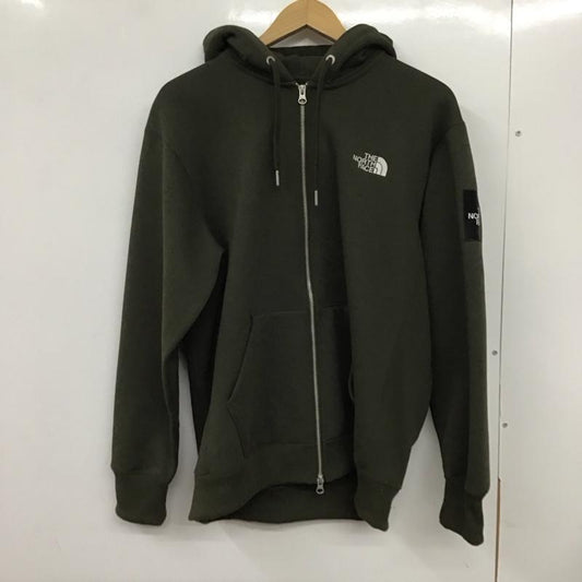 ザノースフェイス THE NORTH FACE パーカー 長袖 nt62232 スクエアロゴフルジップパーカー スウェットパーカー M ロゴ、文字 カーキ / カーキ /  メンズ USED 古着 中古 10132268