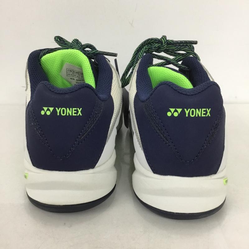 ヨネックス YONEX スニーカー スニーカー SHT107D テニスシューズ パワークッション 107D 23.5cm 23.5cm ロゴ、文字 白 / ホワイト / X 紺 / ネイビー / X 薄緑 / ライトグリーン /  レディース USED 古着 中古 10142499