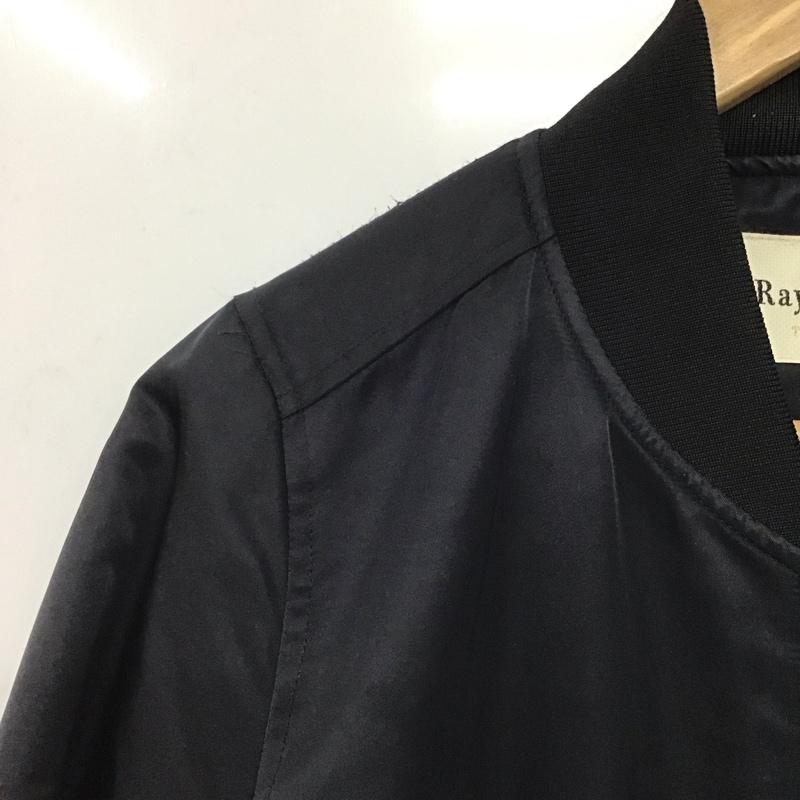レイビームス Ray BEAMS コート コート一般 63-19-0132-895 ロングMA-1コート 1 無地 黒 / ブラック /  レディース USED 古着 中古 10146602