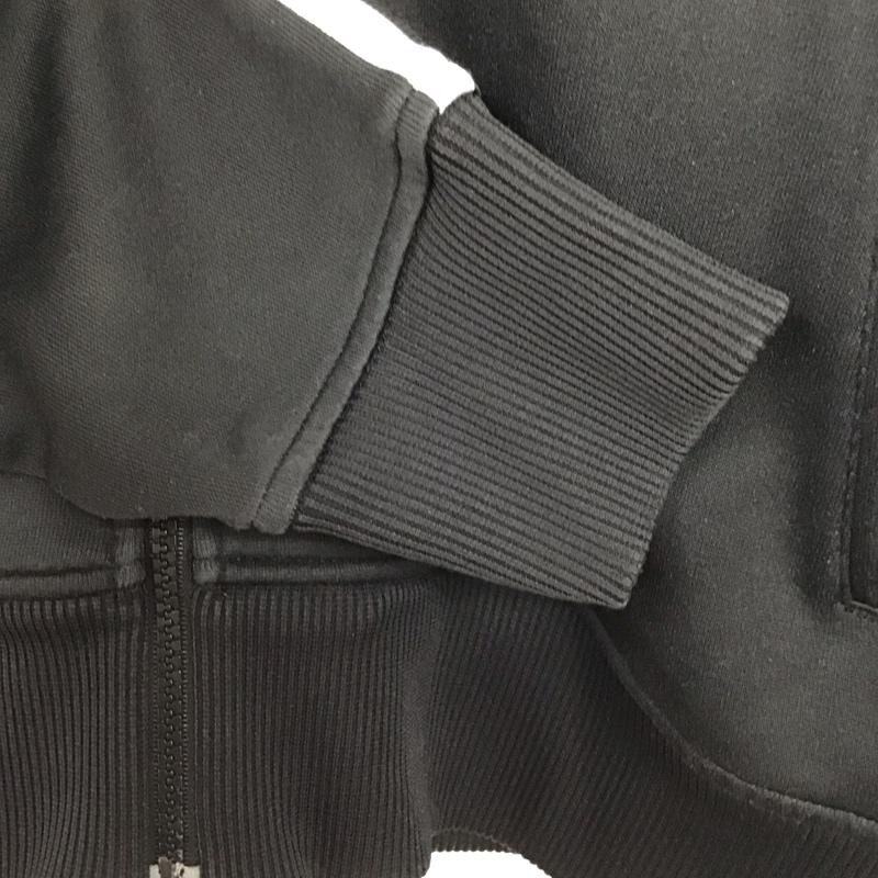 アディダス adidas パーカー 長袖 ジップアップパーカー アウター ジップアップジャケット L ロゴ、文字 白 / ホワイト / X 黒 / ブラック /  メンズ USED 古着 中古 10137188