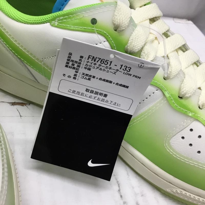 ナイキ NIKE スニーカー スニーカー FN7651-133 TERMINATOR LOW PRM 27cm 箱有 27.0cm ロゴ、文字 白 / ホワイト / X 薄緑 / ライトグリーン /  メンズ USED 古着 中古 10106357