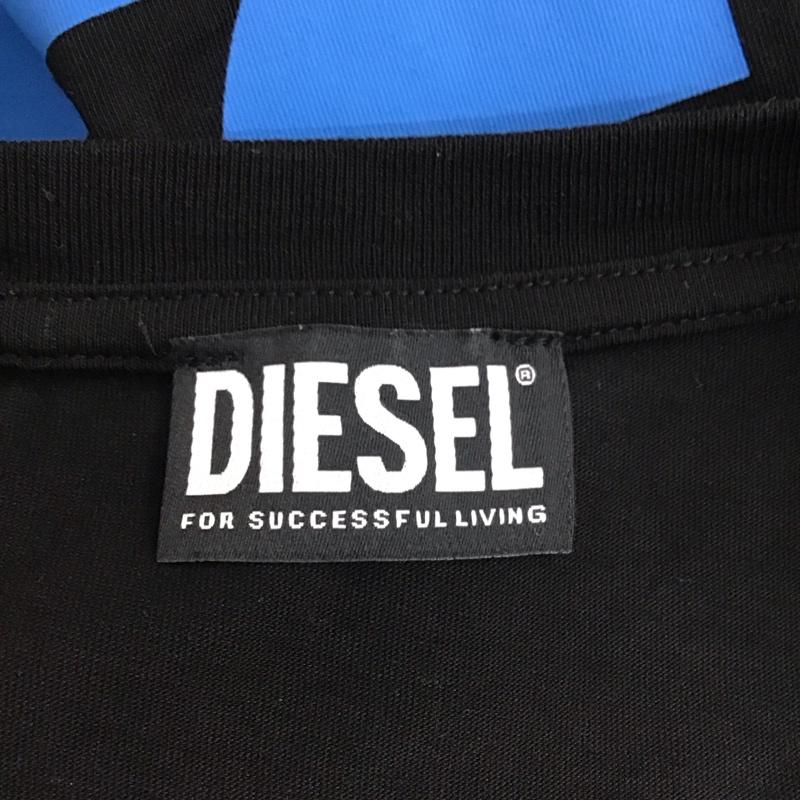 ディーゼル DIESEL Tシャツ 半袖 半袖カットソー プリントTシャツ クルーネックカットソー XL プリント 黒 / ブラック /  メンズ USED 古着 中古 10120352