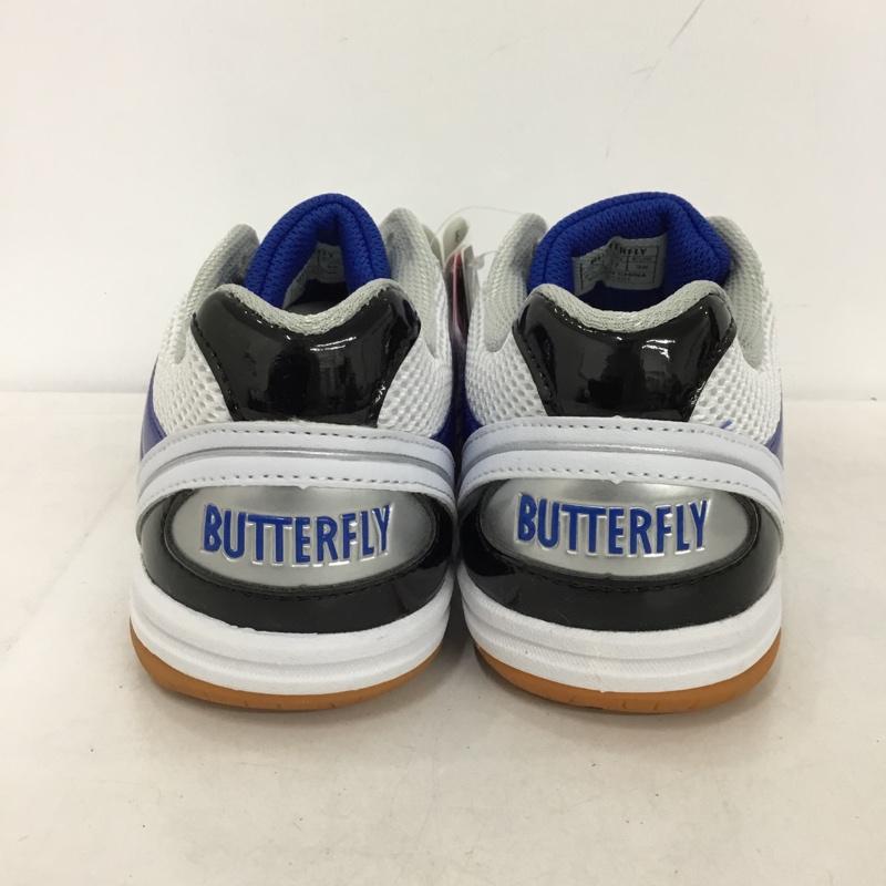 バタフライ BUTTERFLY スニーカー スニーカー NXB1301 93600 レゾライン トライネックス 卓球シューズ 23.5cm 箱有 23.0cm ロゴ、文字 白 / ホワイト / X 青 / ブルー / X 黒 / ブラック / X 銀 / シルバー /  レディース USED 古着 中古 10147929