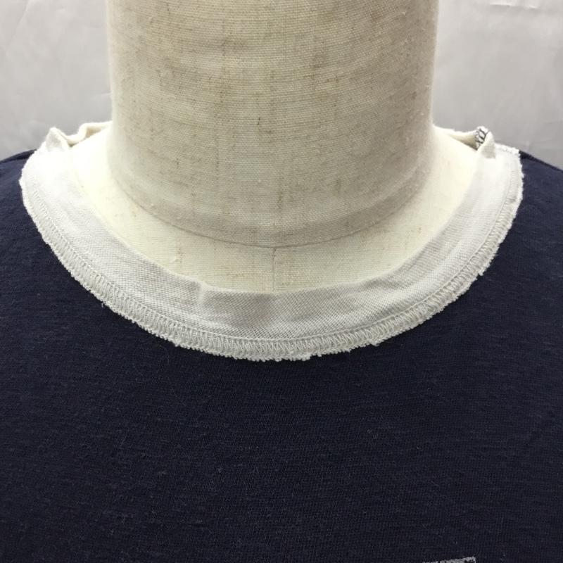 フォーティーファイブアールピーエム 45RPM Tシャツ 半袖 クルーネック 2 プリント 紺 / ネイビー /  メンズ USED 古着 中古 10112382