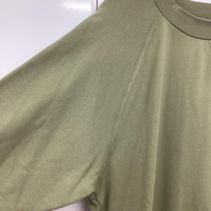 エッセンシャルズ ESSENTIALS カットソー 半袖 半袖カットソー 無地Tシャツ クルーネックカットソー L 無地 カーキ / カーキ /  メンズ USED 古着 中古 10131995