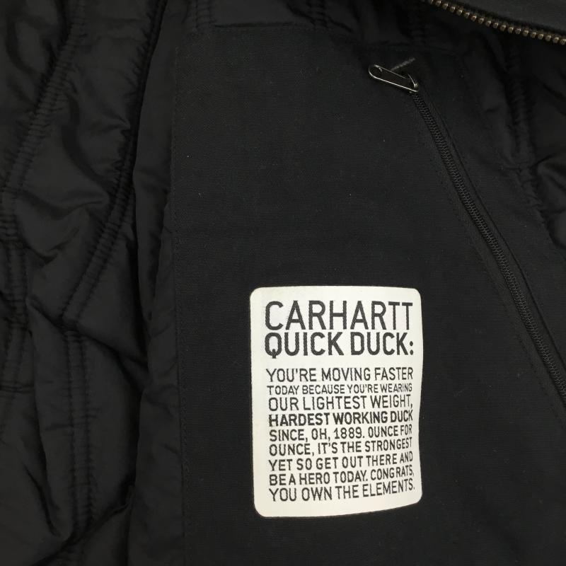 カーハート Carhartt ジャケット、上着 ジャケット、ブレザー RN14806 100107 001 Woodward Black Water Repellent Quick Duck Jacket M ロゴ、文字 黒 / ブラック /  メンズ USED 古着 中古 10124450
