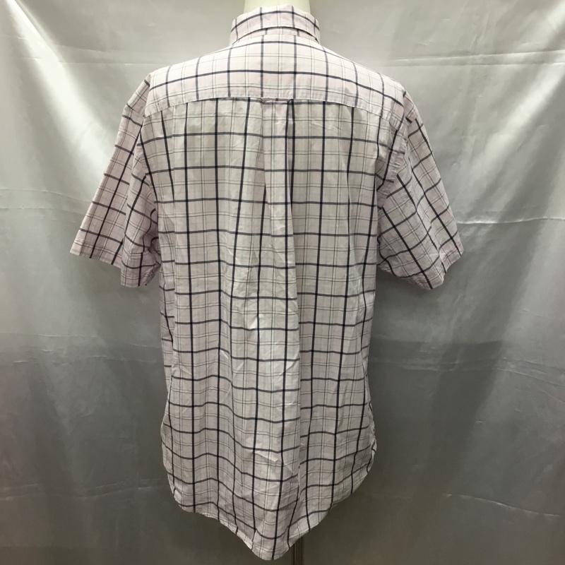 ノーティカ NAUTICA シャツ、ブラウス 半袖 NMW61002S ボタンダウン チェック L ワンポイント 桃 / ピンク / X 白 / ホワイト / X 紺 / ネイビー / X 水色 / ライトブルー /  メンズ USED 古着 中古 10109630