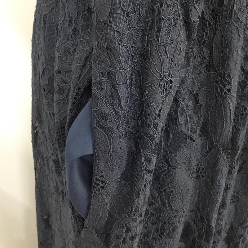 アパートバイローリーズ apart by lowrys ワンピース ロングスカート 半袖ロングワンピース フレアスカート 切り替えワンピース M 総柄 紺 / ネイビー /  レディース USED 古着 中古 10118567