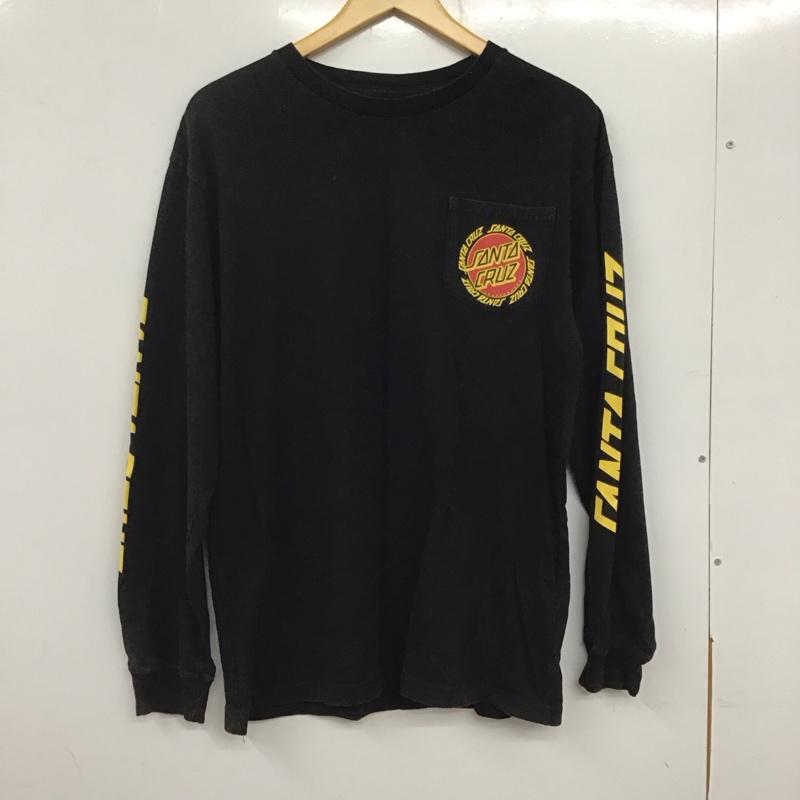 サンタクルーズ SANTA CRUZ Tシャツ 長袖 L プリント X ロゴ、文字 黒 / ブラック /  メンズ USED 古着 中古 10134469