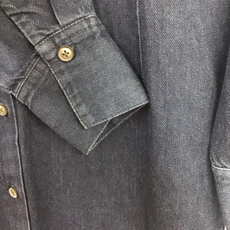 ザラ ZARA ワンピース ロングスカート 長袖シャツワンピース ロングワンピース デニムシャツロングワンピース S 無地 インディゴ / インディゴ /  レディース USED 古着 中古 10136021