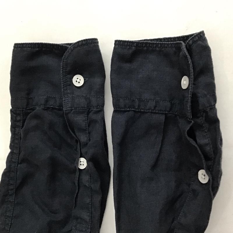 クオドロ quadro シャツ、ブラウス 長袖 1 無地 黒 / ブラック /  メンズ USED 古着 中古 10131940