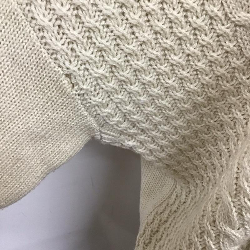 サマンサモスモスブルー Samansa Mos2 blue ニット、セーター 長袖 1608277 クルーネック ケーブル編み FREE  アイボリー / アイボリー /  レディース USED 古着 中古 10122129