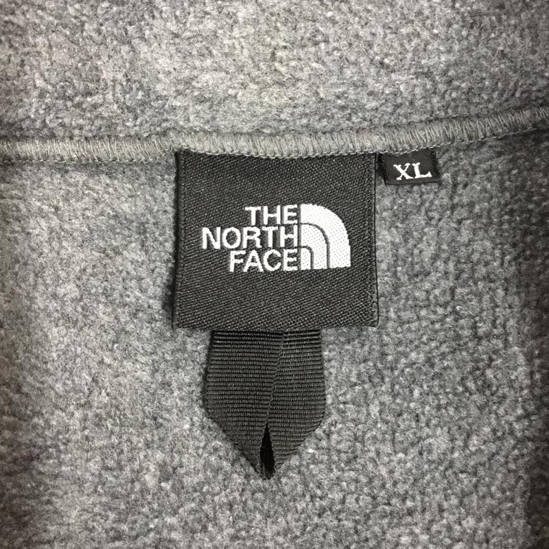 ザノースフェイス THE NORTH FACE ジャケット、上着 ジャンパー、ブルゾン NA61631 トレッキングフリースジャケット ジップアップジャケット アウター XL ロゴ、文字 黒 / ブラック / X 灰 / グレー /  メンズ USED 古着 中古 10106585