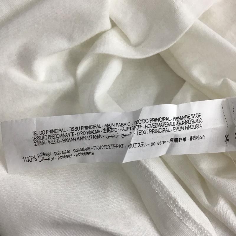 ザラ ZARA カットソー 半袖 0085 378 251 袖プリーツ フリル M 無地 白 / ホワイト /  レディース USED 古着 中古 10139119