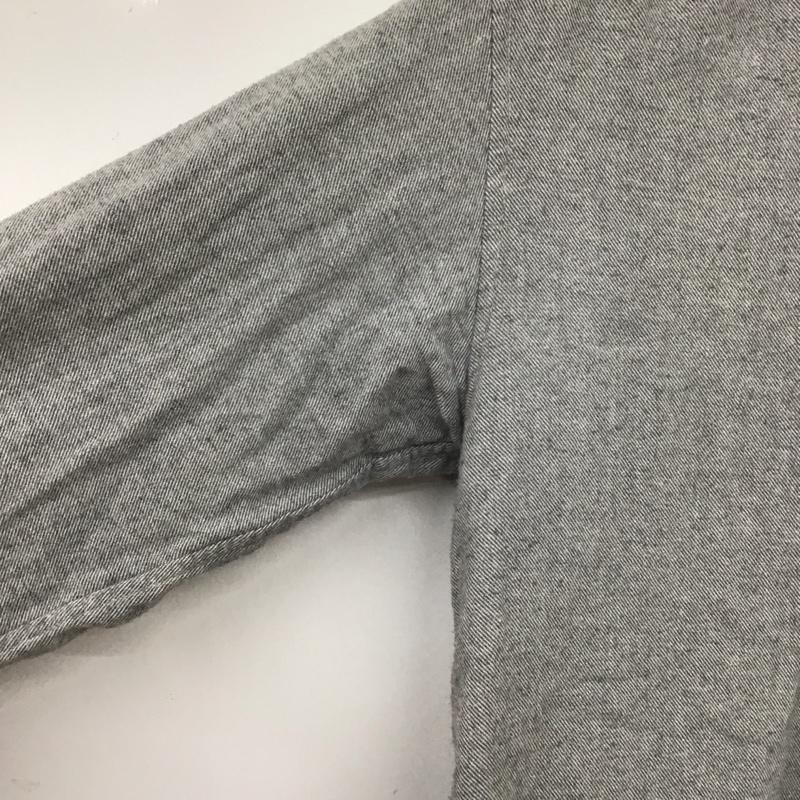 マリネロ MARINERO シャツ、ブラウス 長袖 長袖シャツ 無地シャツ ノーカラーシャツ 1 無地 灰 / グレー /  メンズ USED 古着 中古 10131765