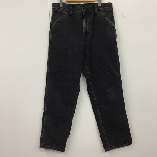 カーハート Carhartt パンツ デニム、ジーンズ デニムパンツ ワイドパンツ カジュアルパンツ カーゴパンツ 30インチ 無地 黒 / ブラック /  メンズ USED 古着 中古 10142982