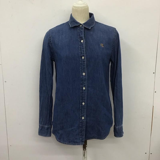 ラルフローレン RALPHLAUREN シャツ、ブラウス 長袖 長袖シャツ デニムシャツ カラーシャツ S ロゴ、文字 インディゴ / インディゴ /  レディース USED 古着 中古 10126923