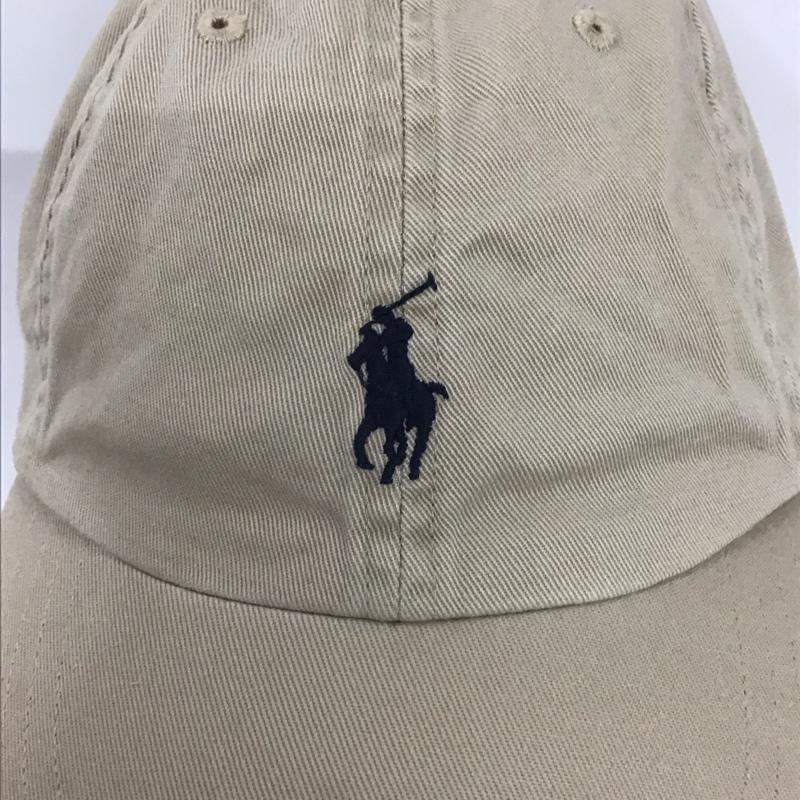ポロラルフローレン POLO RALPH LAUREN 帽子 キャップ コットン 刺繍 ロゴ、文字 X ワンポイント ベージュ / ベージュ /  メンズ USED 古着 中古 10132441