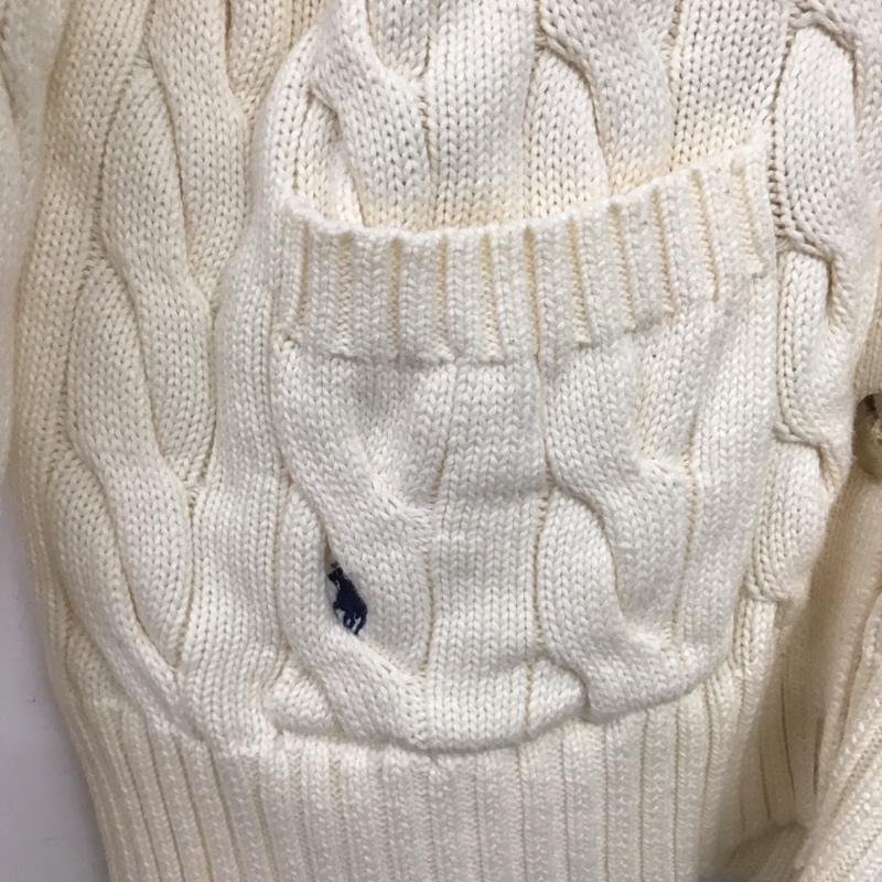 ポロラルフローレン POLO RALPH LAUREN カーディガン 長袖 M 無地 白 / ホワイト /  レディース USED 古着 中古 10147203