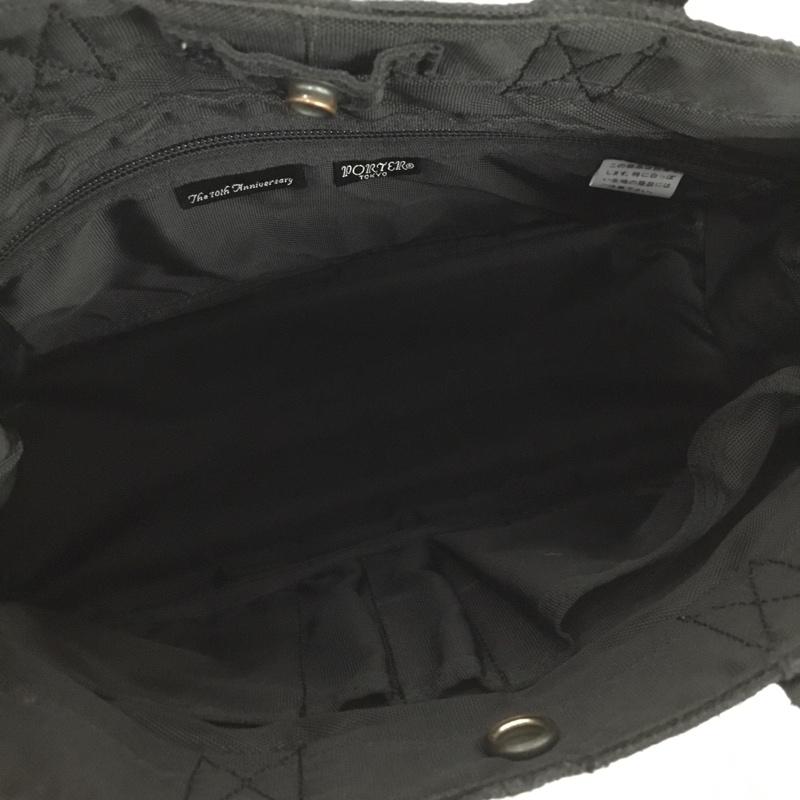 ポーター PORTER トートバッグ トートバッグ The 10th Anniversary ストライプ ロゴ、文字 黒 / ブラック /  メンズ USED 古着 中古 10144957