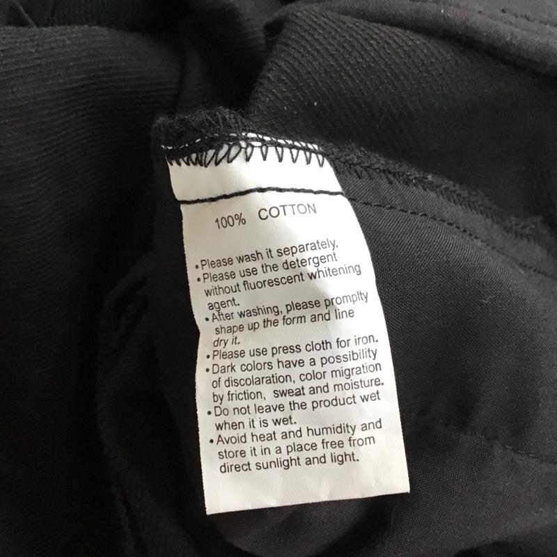 マコバ MACOBER パンツ チノパン ワークパンツ ワイドパンツ カジュアルパンツ チノパン M 無地 黒 / ブラック /  メンズ USED 古着 中古 10117337