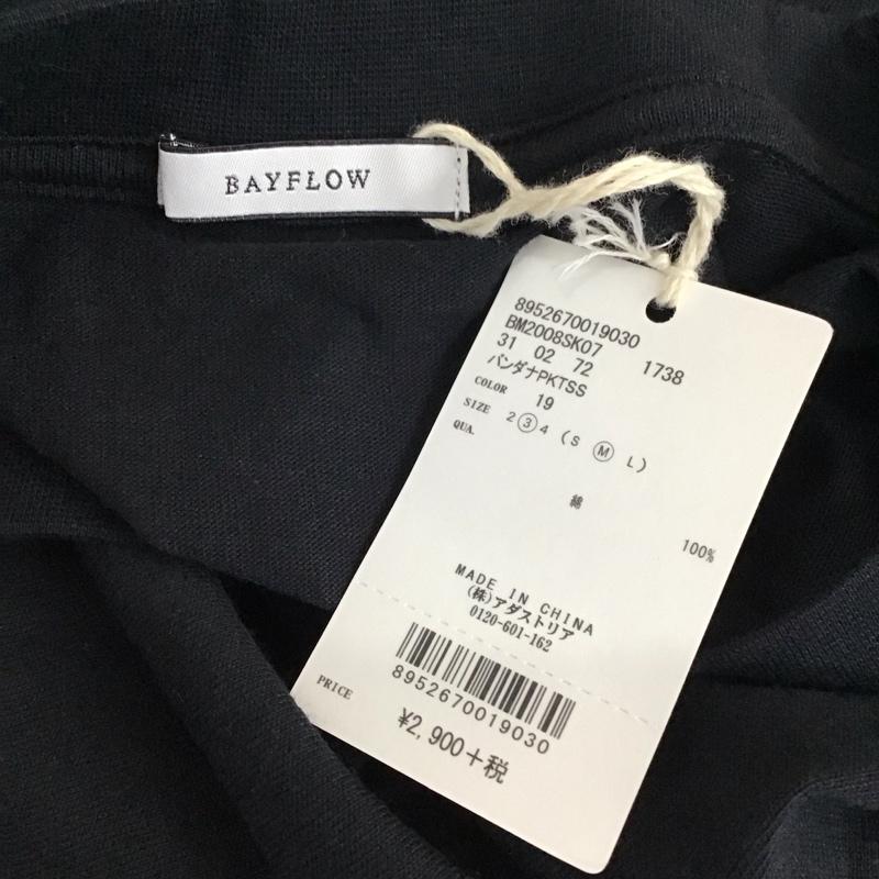 ベイフロー BAYFLOW Tシャツ 半袖 半袖カットソー プリントTシャツ クルーネックカットソー M 無地 黒 / ブラック /  メンズ USED 古着 中古 10114195