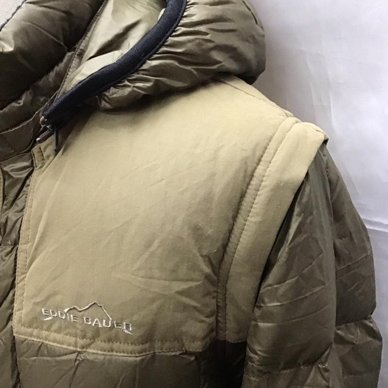 エディーバウアー Eddie Bauer ジャケット、上着 ジャンパー、ブルゾン ジップアップジャケット ジャンパー ジャケット ダウンジャケット アウター M ロゴ、文字 カーキ / カーキ /  メンズ USED 古着 中古 10110766