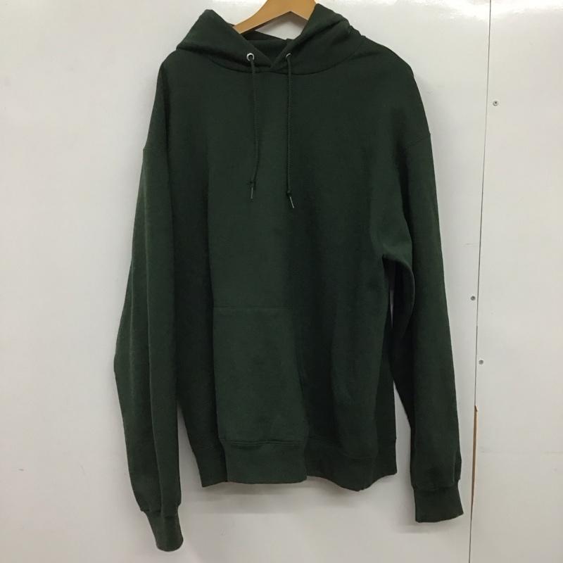 チャンピオン Champion パーカー 長袖 プルオーバーパーカー スウェット XL 無地 緑 / グリーン /  メンズ USED 古着 中古 10145033