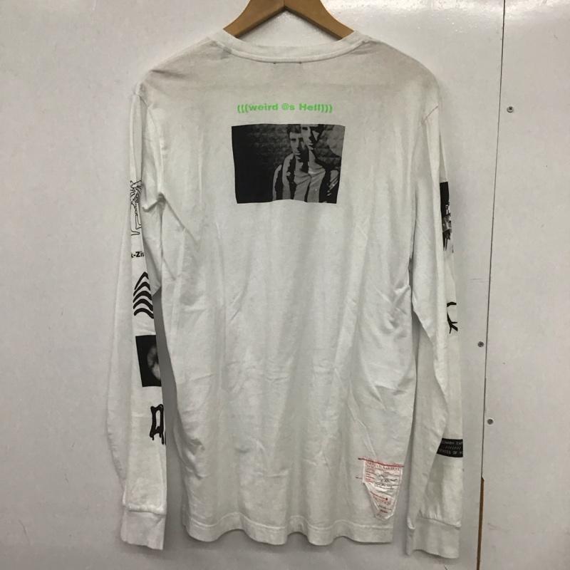 ディーゼル DIESEL カットソー 長袖 長袖カットソー プリントカットソー クルーネック M プリント 白 / ホワイト /  メンズ USED 古着 中古 10132374